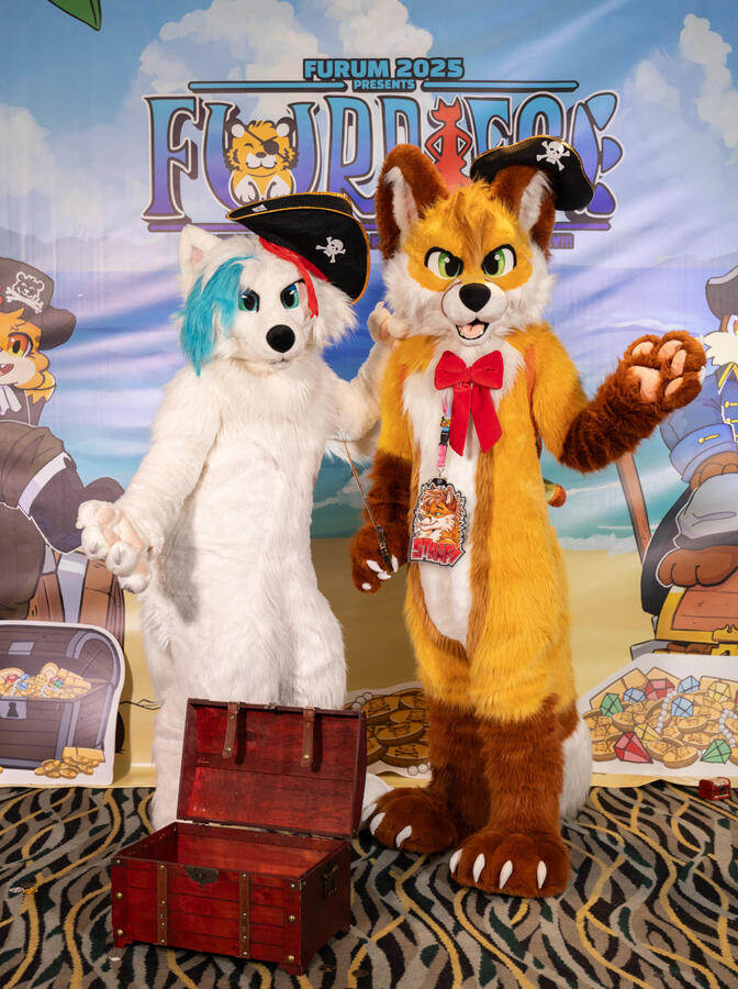 Strafy and Kiba FURUM 2025 Strafy and Kiba posing as pirates in FURUM 2025