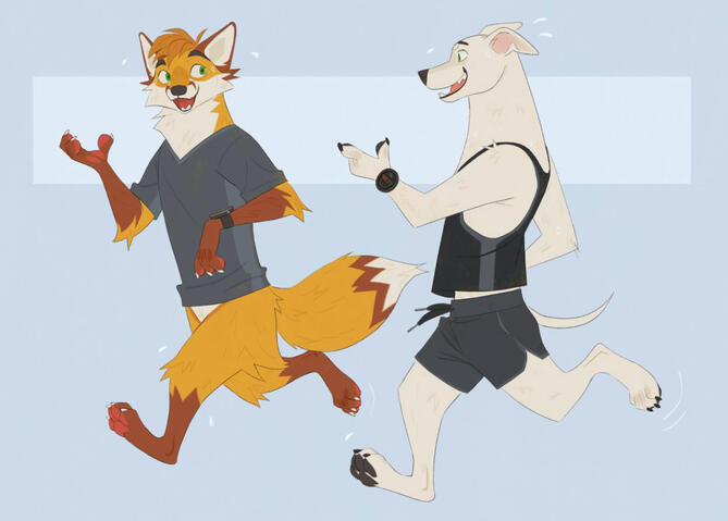 Strafy and Voce running together